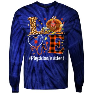 Thanksgiving Physician Assistant Love Thanksgiving Leopard Tie-Dye Long Sleeve Shirt