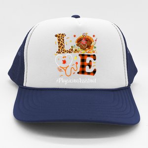 Thanksgiving Physician Assistant Love Thanksgiving Leopard Trucker Hat