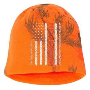 Tractor Pulling American Flag 4th of July Cool Novelty Kati - Camo Knit Beanie