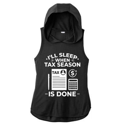 Tax Preparer Accounting Humor Tax Payer Accountant Ladies PosiCharge Tri-Blend Wicking Draft Hoodie Tank