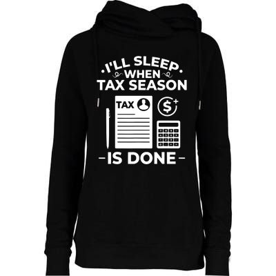 Tax Preparer Accounting Humor Tax Payer Accountant Womens Funnel Neck Pullover Hood