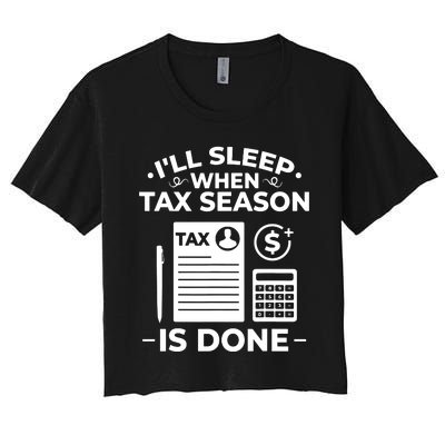 Tax Preparer Accounting Humor Tax Payer Accountant Women's Crop Top Tee