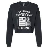 Tax Preparer Accounting Humor Tax Payer Accountant Cropped Pullover Crew