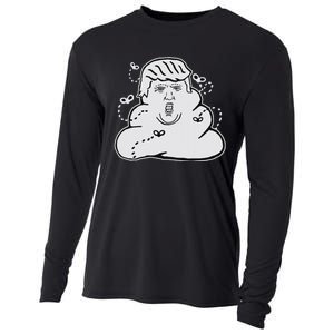 Trump Poop Anti Trump Anti Maga Political Statement Cooling Performance Long Sleeve Crew