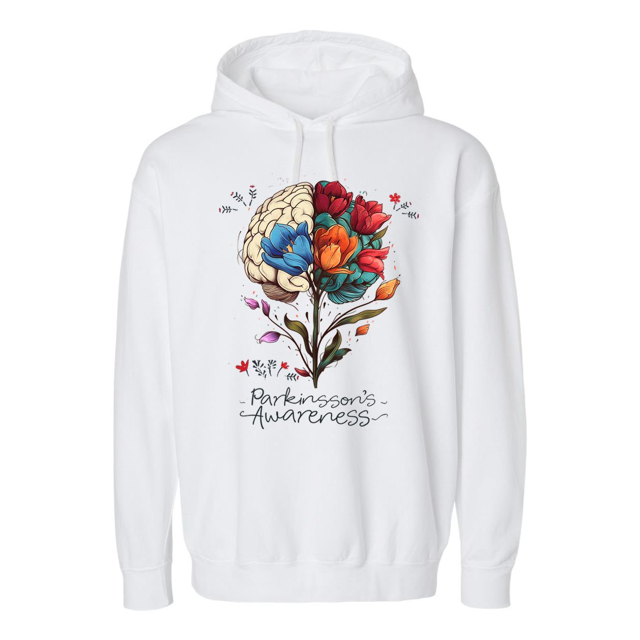 Tulip ParkinsonS Awareness Parkinson April Month Garment-Dyed Fleece Hoodie