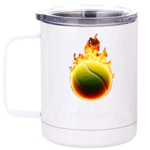 Tennis Player All Ages 12 oz Stainless Steel Tumbler Cup