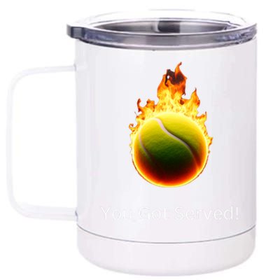 Tennis Player All Ages 12 oz Stainless Steel Tumbler Cup