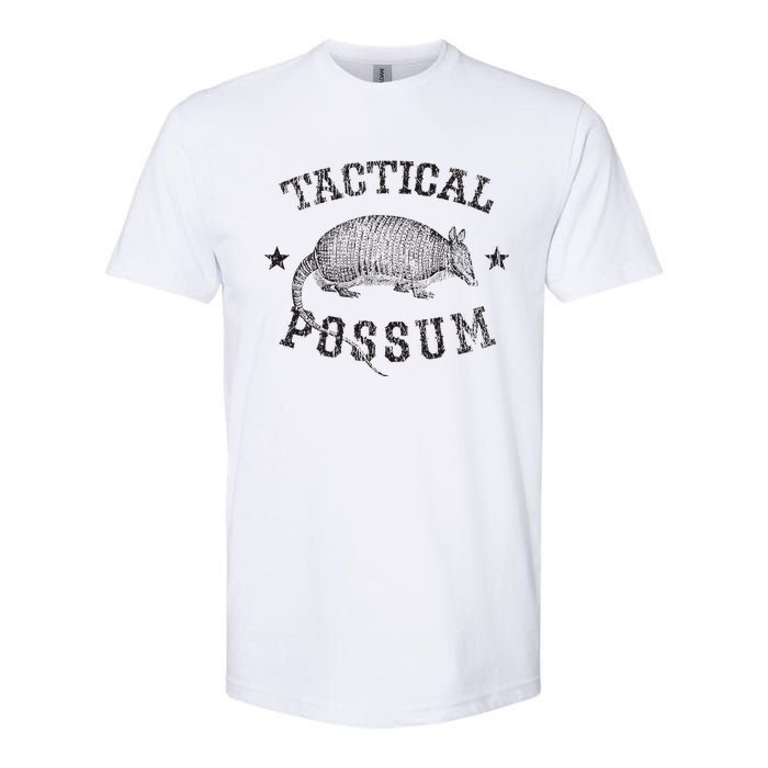 Tactical Possum Armadillo Animal Pun Texas Funny Softstyle® CVC T-Shirt