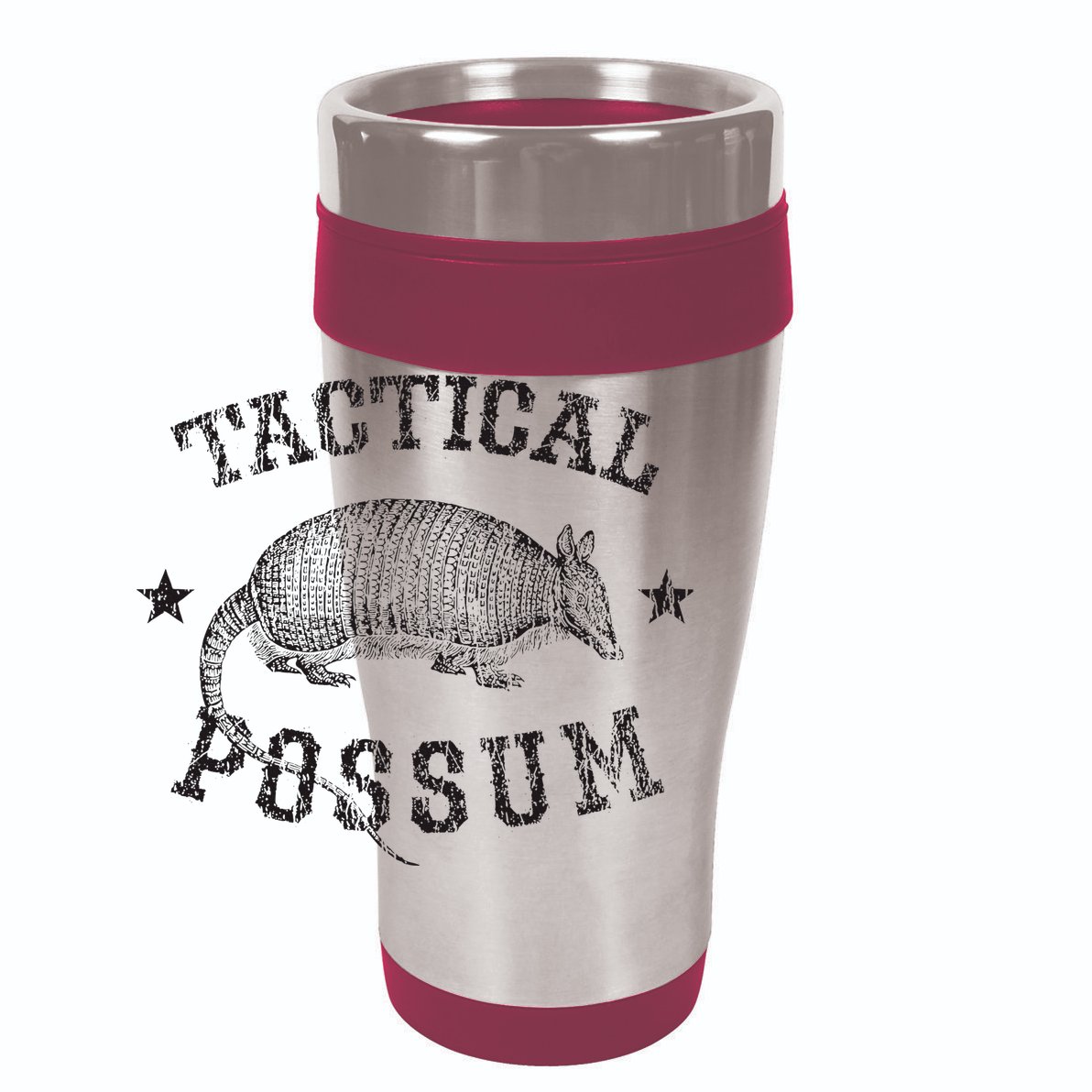 Tactical Possum Armadillo Animal Pun Texas Funny 15oz Campfire Ceramic Mug