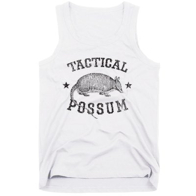 Tactical Possum Armadillo Animal Pun Texas Funny Tank Top