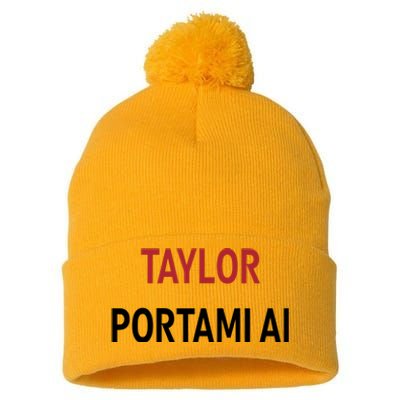 Taylor Portami Ai Pom Pom 12in Knit Beanie