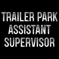 Trailer Park Assistant Supervisor Vintage Style Button