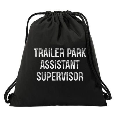 Trailer Park Assistant Supervisor Vintage Style Drawstring Bag