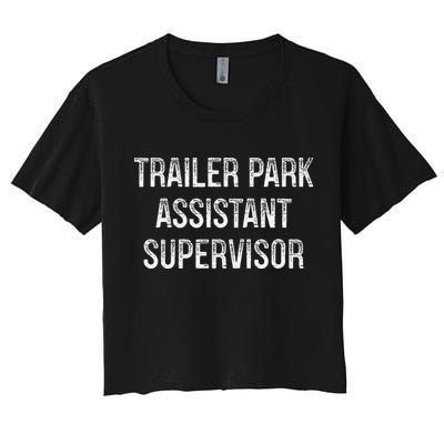 Trailer Park Assistant Supervisor Vintage Style Crop Top
