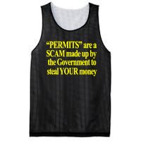 Theclassyshirts Permits Are A Scam Made Up By The Government To Steal Your Money Mesh Reversible Basketball Jersey Tank