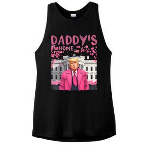 Trump President Again DaddyS Home Take America Back Ladies PosiCharge Tri-Blend Wicking Tank