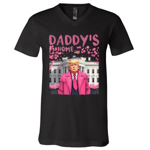 Trump President Again DaddyS Home Take America Back V-Neck T-Shirt