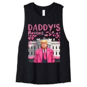 Trump President Again DaddyS Home Take America Back Women's Racerback Cropped Tank