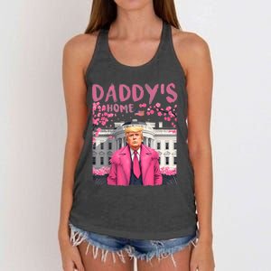 Trump President Again DaddyS Home Take America Back Women's Knotted Racerback Tank