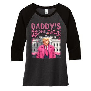 Trump President Again DaddyS Home Take America Back Women's Tri-Blend 3/4-Sleeve Raglan Shirt