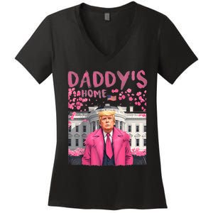 Trump President Again DaddyS Home Take America Back Women's V-Neck T-Shirt