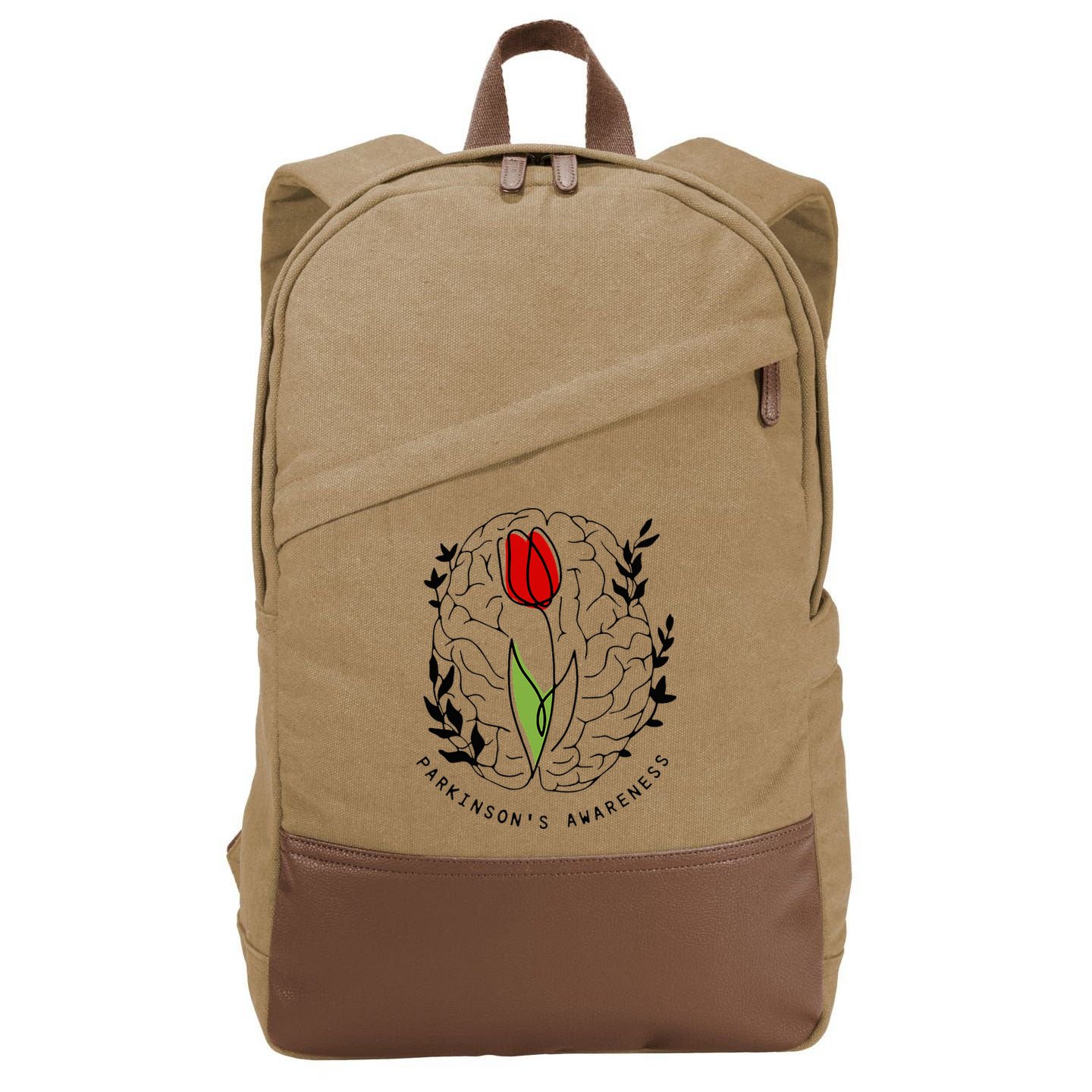 Tulip ParkinsonS Awareness Cotton Canvas Backpack