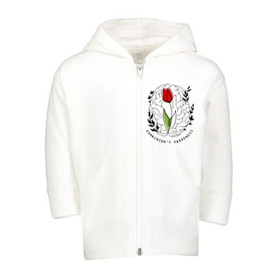 Tulip ParkinsonS Awareness Toddler Zip Fleece Hoodie