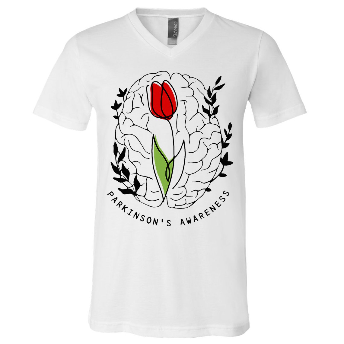 Tulip ParkinsonS Awareness V-Neck T-Shirt
