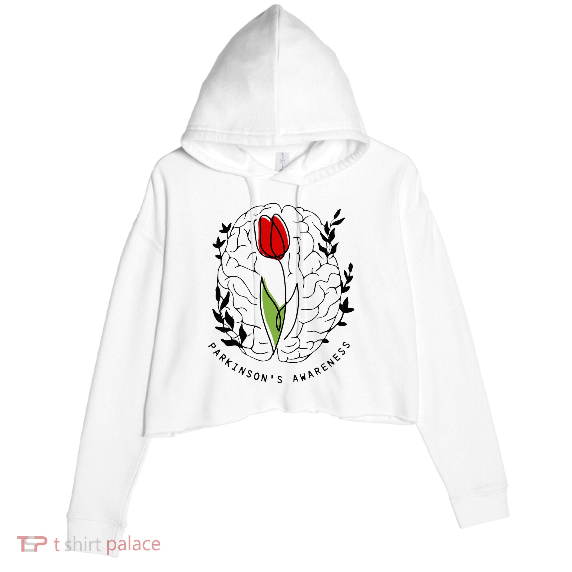 Tulip ParkinsonS Awareness Crop Fleece Hoodie