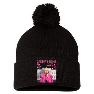 Trump President Again DaddyS Home Take America Back Pom Pom 12in Knit Beanie