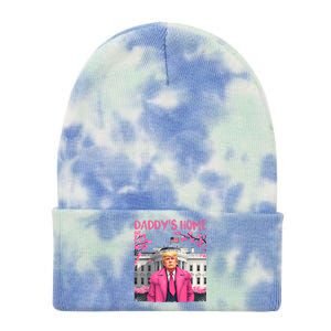 Trump President Again DaddyS Home Take America Back Tie Dye 12in Knit Beanie