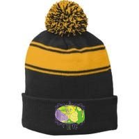The Princess And The Frog Louis And Ray Mardi Gras Stripe Pom Pom Beanie
