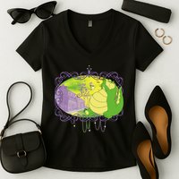 The Princess And The Frog Louis And Ray Mardi Gras Women's V-Neck T-Shirt