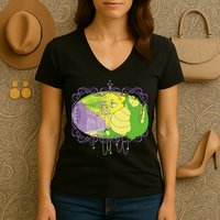 The Princess And The Frog Louis And Ray Mardi Gras Women's V-Neck T-Shirt