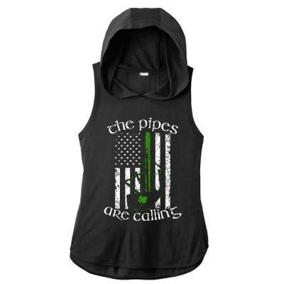 The Pipes Are Calling Bagpipe Ladies PosiCharge Tri-Blend Wicking Draft Hoodie Tank