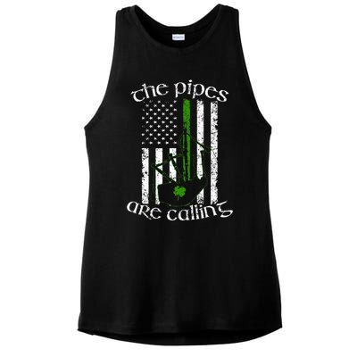 The Pipes Are Calling Bagpipe Ladies PosiCharge Tri-Blend Wicking Tank