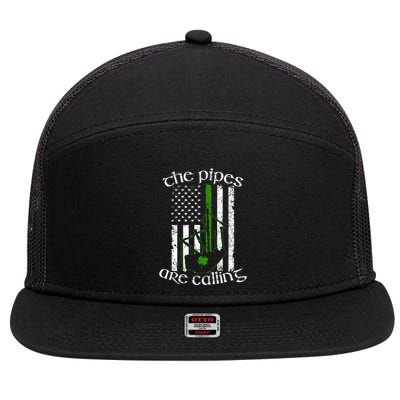 The Pipes Are Calling Bagpipe 7 Panel Mesh Trucker Snapback Hat