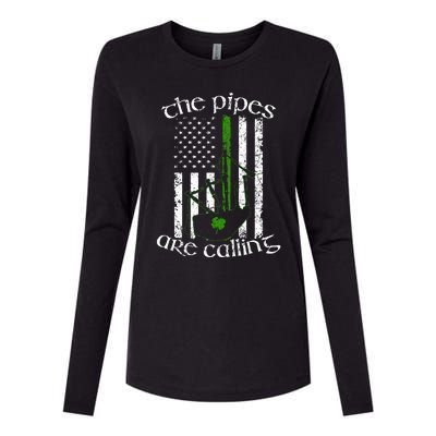 The Pipes Are Calling Bagpipe Womens Cotton Relaxed Long Sleeve T-Shirt