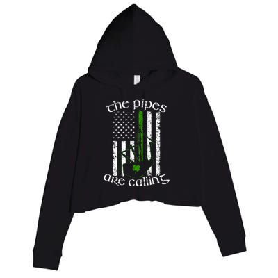 The Pipes Are Calling Bagpipe Crop Fleece Hoodie