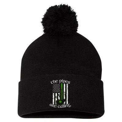 The Pipes Are Calling Bagpipe Pom Pom 12in Knit Beanie