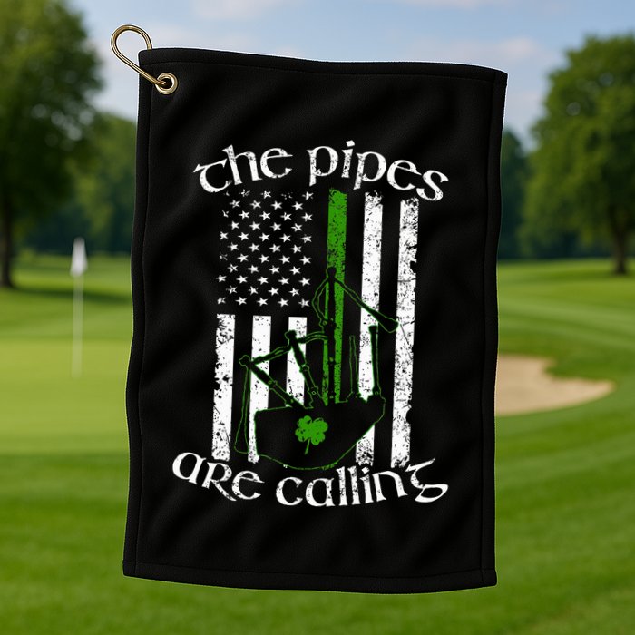 The Pipes Are Calling Bagpipe Golf Towel