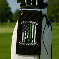 The Pipes Are Calling Bagpipe Golf Towel