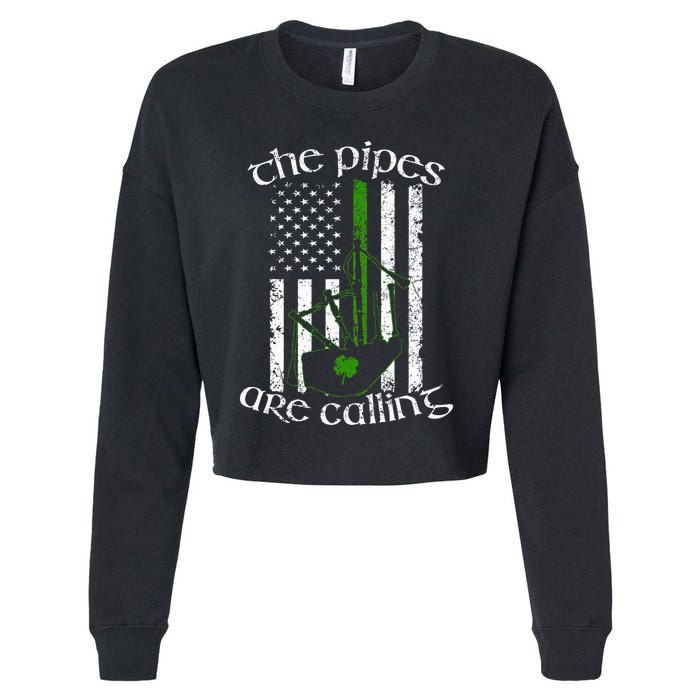 The Pipes Are Calling Bagpipe Cropped Pullover Crew