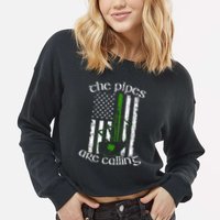 The Pipes Are Calling Bagpipe Cropped Pullover Crew