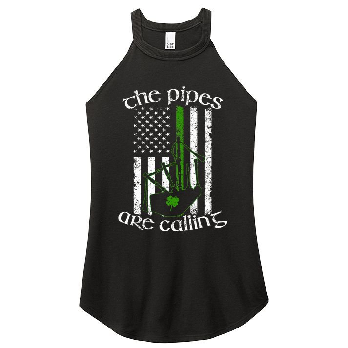 The Pipes Are Calling Bagpipe Women's Perfect Tri Rocker Tank
