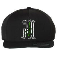 The Pipes Are Calling Bagpipe Wool Snapback Cap