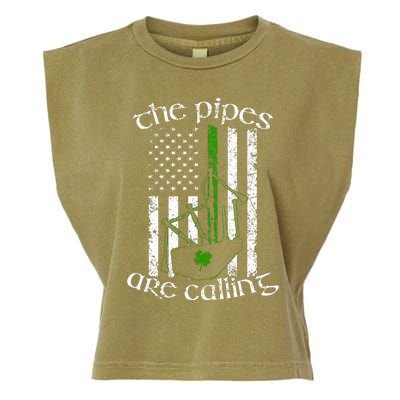 The Pipes Are Calling Bagpipe Garment-Dyed Women's Muscle Tee