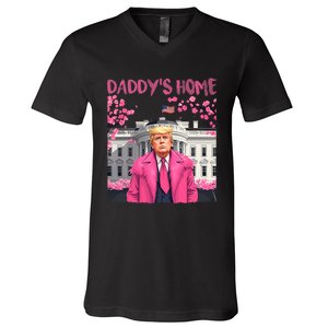 Trump President Again DaddyS Home Take America Back V-Neck T-Shirt