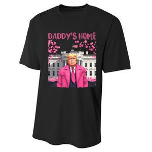 Trump President Again DaddyS Home Take America Back Performance Sprint T-Shirt