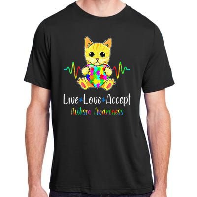 The Perfect Autism Awareness Outfit Is Designed With A Cute Ribbon Pattern. A Gr Adult ChromaSoft Performance T-Shirt